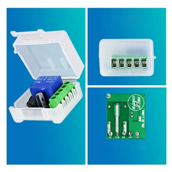 Compact DC12V Wireless Remote Control Switch Universal 433Mhz RF Receiver White - 433MHZ