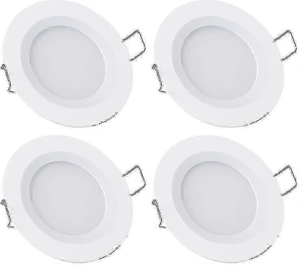 Loftslamper til autocamper, båd, 12V, 4 stk. LED indbygningsspot, 3W, 3200K, dæmpbare, fuld aluminium