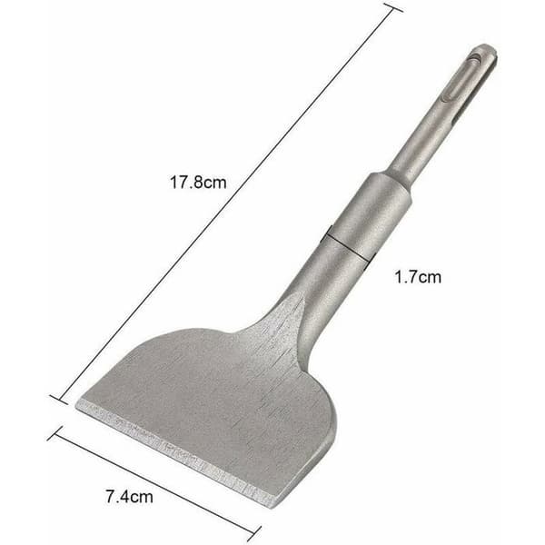 SDS Plus Flise-/Murmeisel - YYV - 165mm x 75mm - Herdet Legert Stål - Buet Meisel - Høy Kvalitet