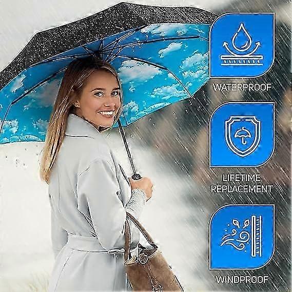 Compact Travel Umbrella Portable Folding Windproof Mini Umbrella Automatic Umbrella