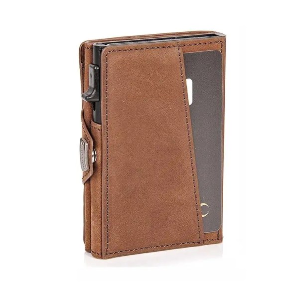 Aito nahkalompakot miehille - RFID Money Clip Bifold etutasku Ohut minimalistinen miesten lompakko luottokorttipidike