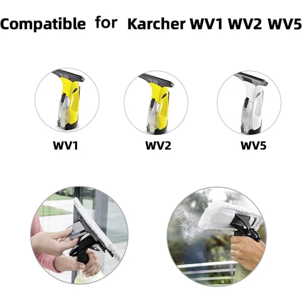 Microfiber cloths, suitable for Kärcher WV1, WV2 and WV5 models - compatible with Kärcher window cleaners and window washers.
