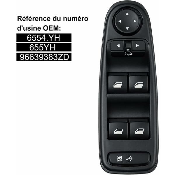 C4 Picasso Window Switch 6554.YH Window Lifter Button for Citroen C4 Grand Picasso