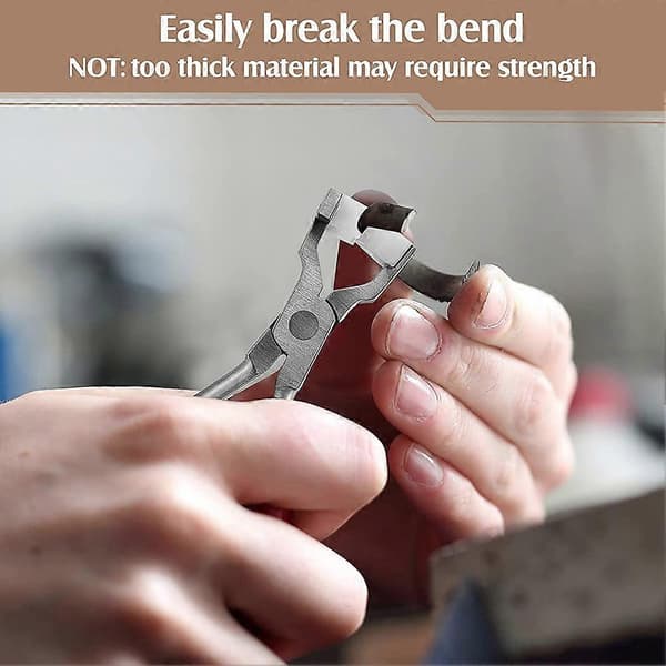 2 Pcs Ring Making Kit Chain Nose Pliers Bending and Wrapping Tool in Metal Stainless Steel Ring Bender
