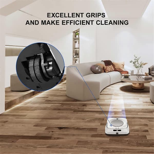 Skridsikre udskiftningshjul dæk til iRobot Braava Jet M6 (6110)