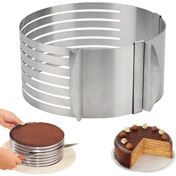 Baking Multi 7-lags skjæremaskin, passer til 16-20 cm kaker, rustfritt stål Bakeform fortykningsskjærer