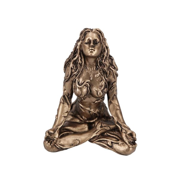 Moder Jord Statue Mini Gaia Fe Dekorativ Buddha Statue 1PC