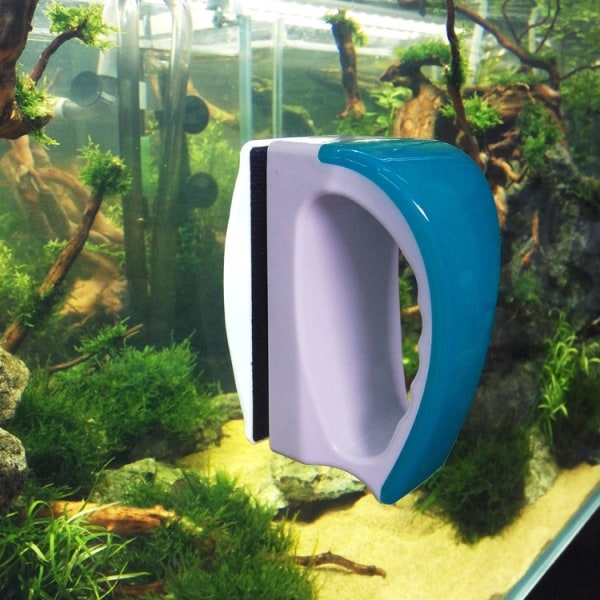 Magnetisk akvarium akvarium glas algeskrabere Glasrenser Scrubber ren børste [flydende, ridsefri, skridsikker, magnetiserende]