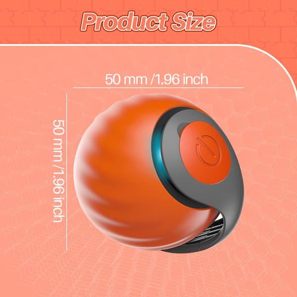 Cat Toy - Interactive Cat Toy Automatic Rolling Ball for Cats and Small Dogs with 2 Modes - Cat Toy - USB Rechargeable - Orange