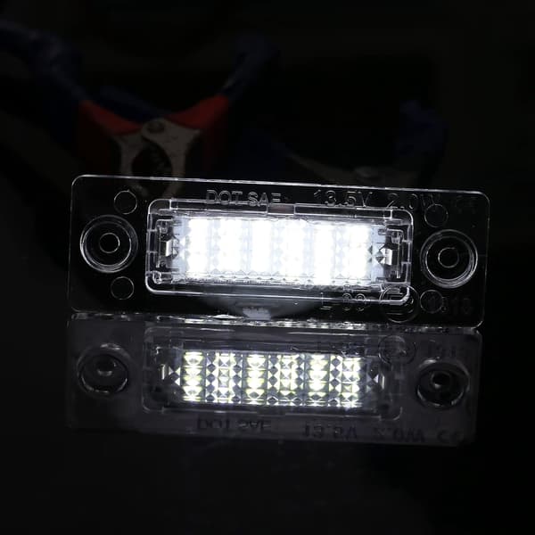 2 stk. LED nummerpladelys, bilnummerlampe, erstatning, hvidt lys til Volkswagen Passat 2001-2008 Jetta 2005-2010 Golf