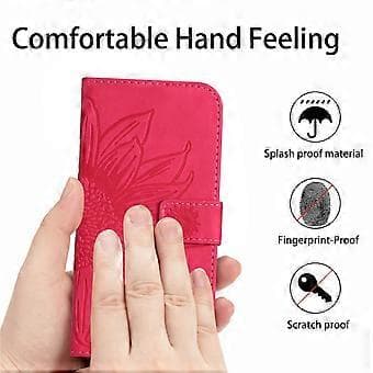 Wallet Case for Oppo A58 4G Sunflower Pattern Stand Leather Case with Hand Strap Style H Style H