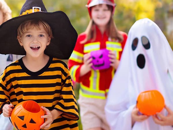 Halloween-spand græskar - Stor slikskål til børn 86