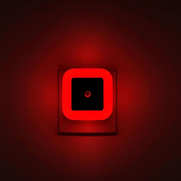 [4-pack] Red Night Light, LED Wall Light with Dusk to Dawn Sensor, Auto On/Off - Perfect for Bedroom, Kids & Nursery
