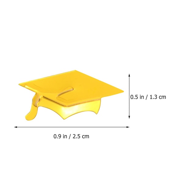 600 st Konfetti för Examen - Doktorhatt - Kreativa Borddekorationer Konfetti Examen Golden 2.5*1.3*0.1cm