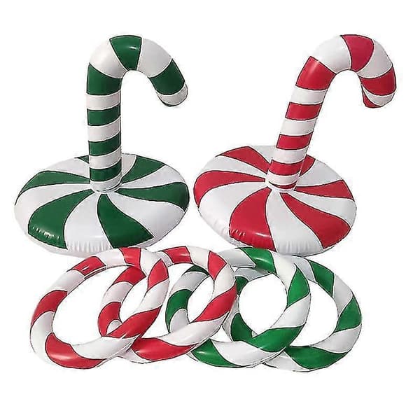 Inflatable Christmas Ring Toy Set Christmas Candy Toss Game Parent-Child Interactive Toy [YATOY]
