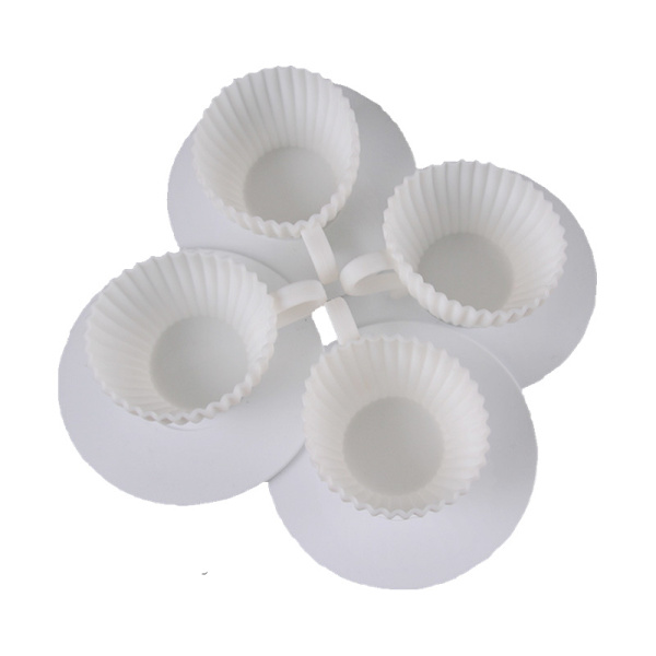 Teekopp Silikon Muffinsformer til Baking 8 stk Sett Ovnsikker Ikke-Klebbende (4 Kopper & 4 Underkopper) Gjenbrukbare Baking Muffinsformer - BPA Fri