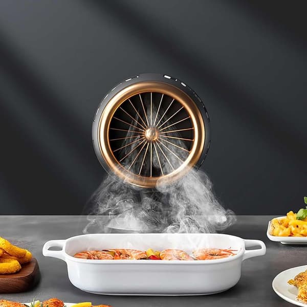 Portable Kitchen Hood with 360° Rotating Adjustable Bracket, Powerful Suction, Quiet Operation