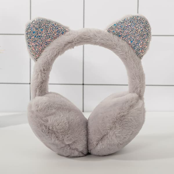 Black Creative New Sequin Cat Ears (Steamed Cat Ears Shaped Letter