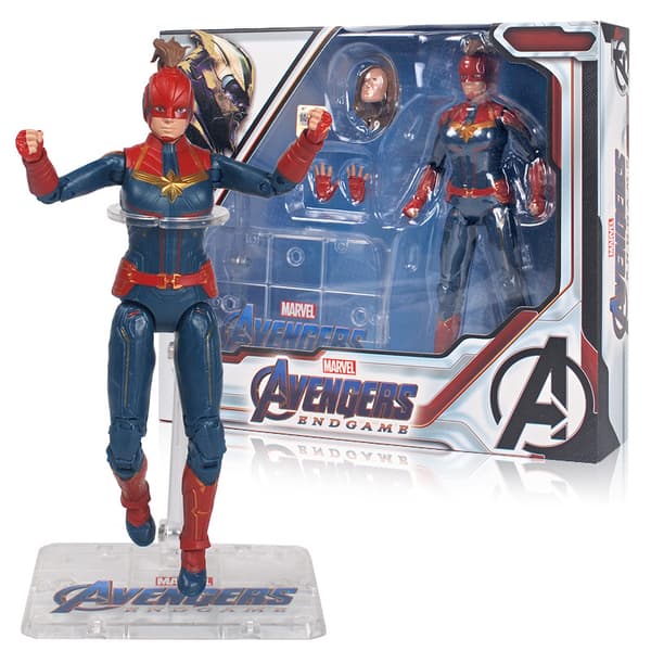 Medium-motion modell ekte stativversjon med utskiftbare hender Marvel-serien nye Avengers 4 actionfigur 1904-04 Brakettversjon av Thor 1904-04 Bracket version of Thor