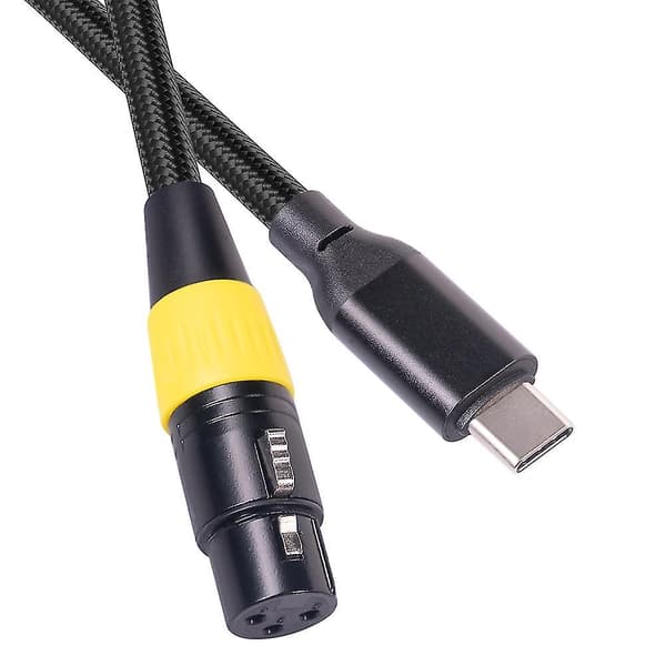 USB C til XLR Hun stik Type C Han til 3-pin XLR Hun mikrofon