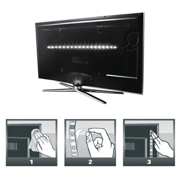 LED-slinga för USB Varmvit LED 4 meter TV