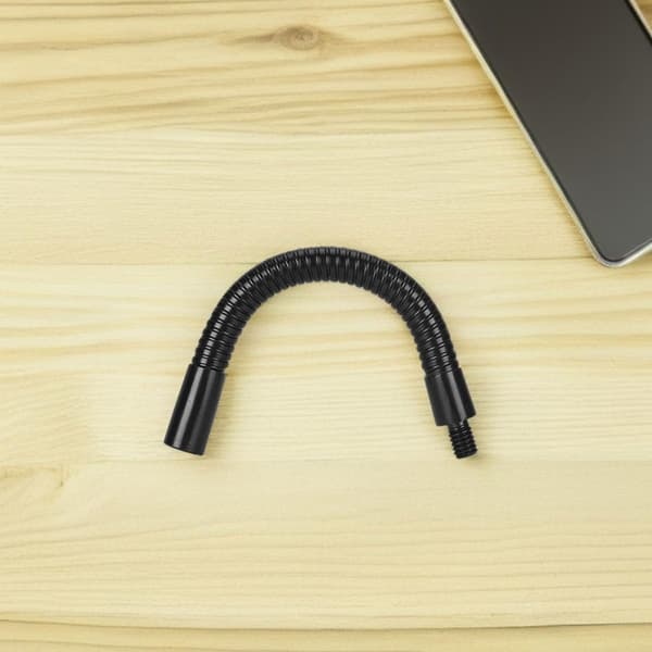 2 stk. mikrofonforlænger svanehals fleksibel slange legering justerbar mikrofonstativadapter klassisk sort design