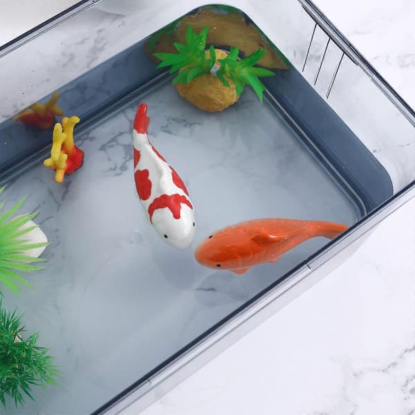 2 Pcs Floating Fish Decoration Decorative Floating Fish Aquarium Underwater Craft Ceramic Fish (Mixed Style)
