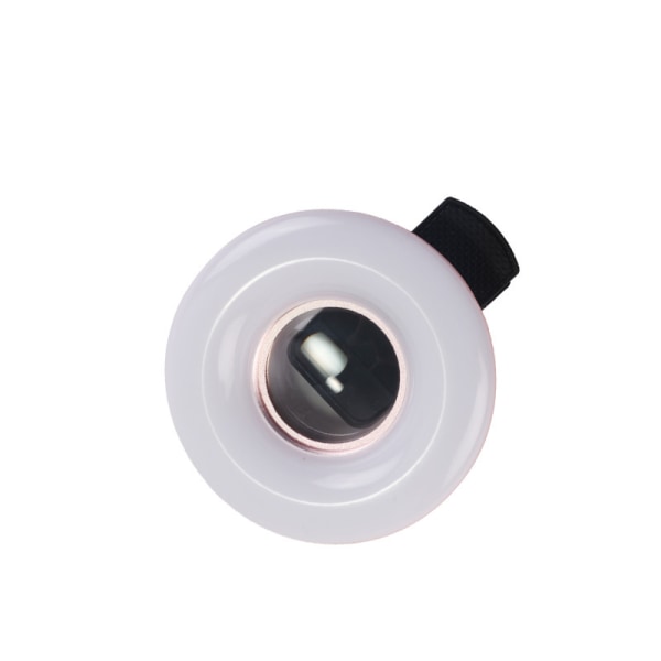 Makroobjektiv med ringlys med miniclip, makroobjektiv til smarttelefon, bærbar genopladelig dæmpning til nærbilledefotografering af telefon (sort)