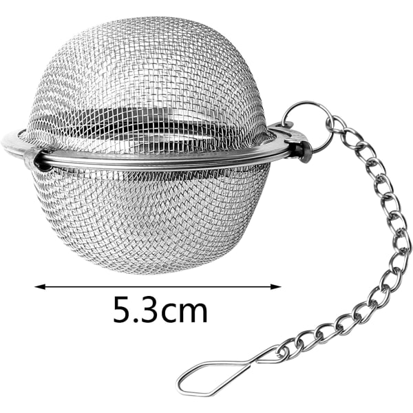 6 stk. tesier, tebolde i rustfrit stål, 304 te