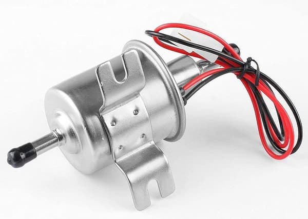 Universal Elektrisk Bränslepump (Silver), Lågtrycks Inline Bränslepumpsmodul, Dieselmotor, Inline Bultmontering, för Bensin och Diesel HEP-02A