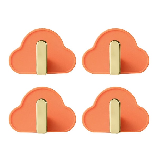 4 kpl Vaateteline Raskaankaltainen Söpö Vaateteline Eteisen Seinäkoukku Takkiripustin Seinälaukku Koukut Seinä Orange 5.3X4.7CM