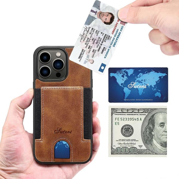 Slim Card Case Designed for iPhone 12 mini - Wallet Case with Card Slots - Protective/Scratch-Resistant - Compatible with Apple iPhone
