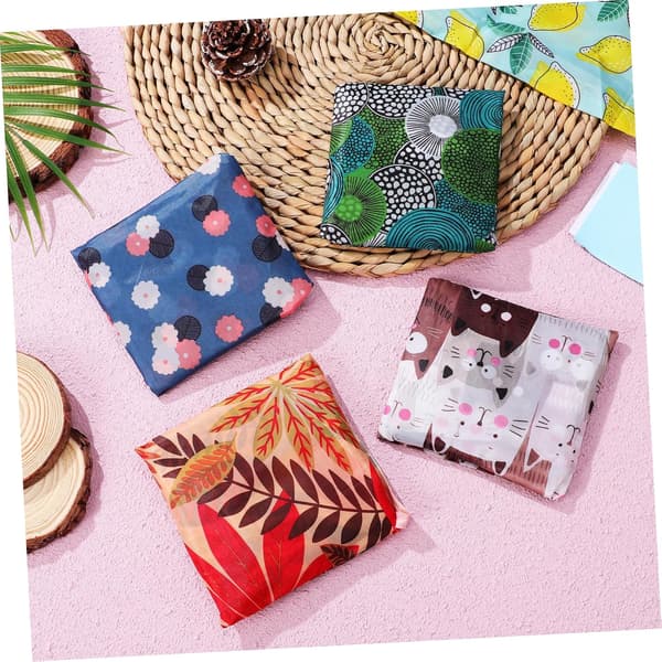 10 stk. handlenett, sammenleggbart handlenett, handlenett for kvinner, handlepose