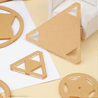 Multifunktionelt syskabelonsæt, 5 dele akryl manuelt patchworkværktøj model til hjemmehåndværk akryl syskabeloner trekant triangle