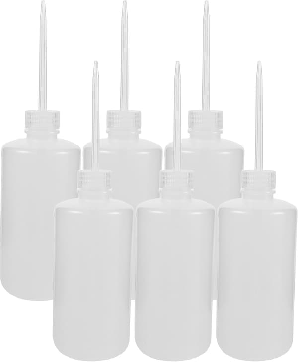 6 stk. plastflaske med rett hals 500 ml 16,9 oz klemme