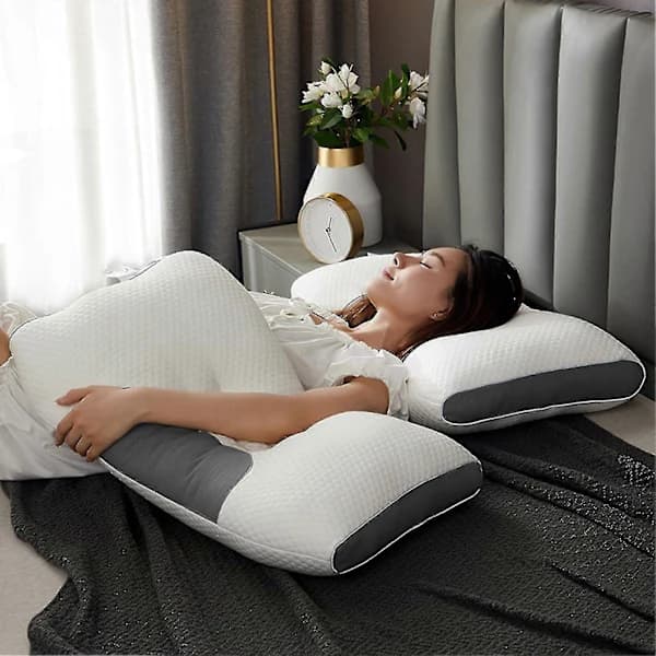 Ergonomically Designed Pillow Quick Recovery Support Pillow for Shoulder and Neck Stiffness or Strain Honeycombed Low Honeycombed Low Honeycombed Low
