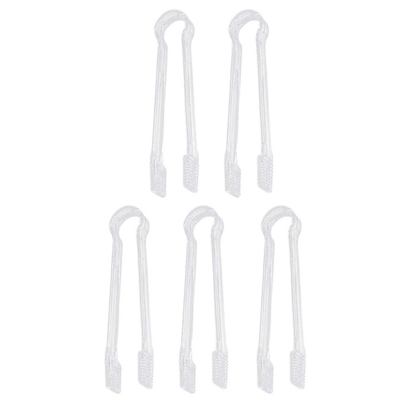 5 stk Gjennomsiktige Akryl Is Tenger Serveringstenger Matklype Brød Kake Salat Tenger For Hjem Fest Bar5stk 5pcs