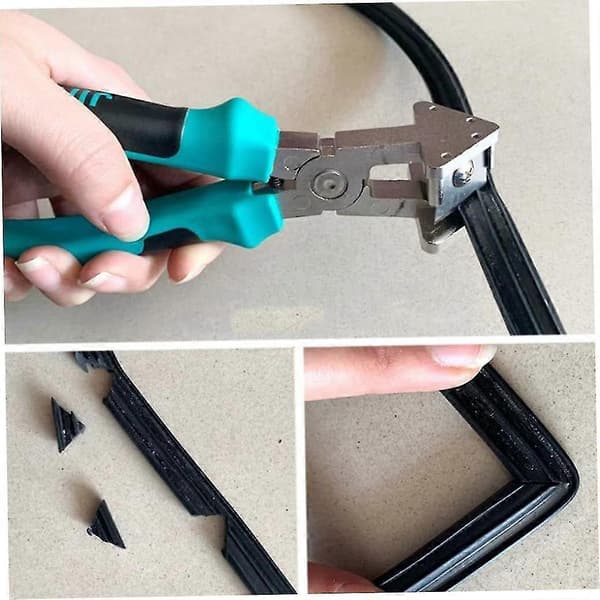 V-shaped Rubber Strip Scissors 90 Degree Tape Edge Angle Shears Pliers Cutting Tool Hardware Tool Tape Cutter (1 pc, Green)