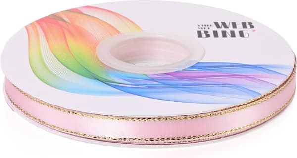 3/8\" 50 Yards Lyserød Polyester Grosgrain Stof Håndværksbånd Pink