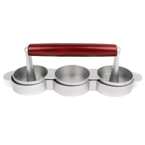 Mini Hamburgerpresser, Non-Stick, 3 Sporer, Små Burgerkaker