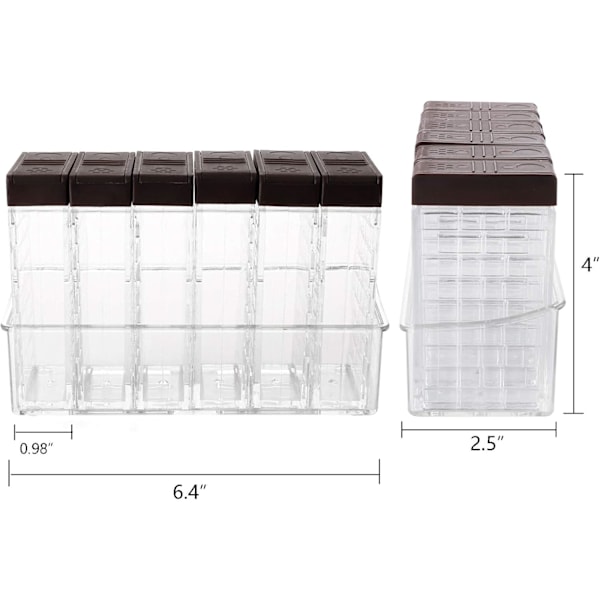 6-pack Kryddburkar, Kryddset med Lock, Förvaringsbehållare
