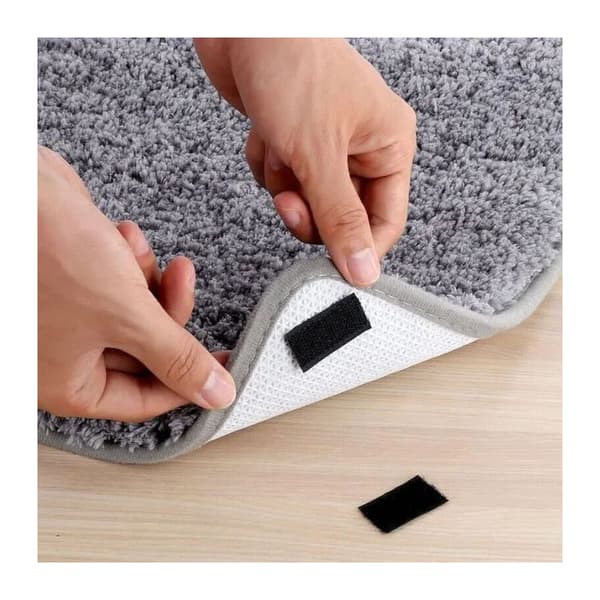 Extra strong double-sided adhesive sticker, black hook and loop fastener, perfect for frames, windows, mosquito nets and DIY projects (DB)