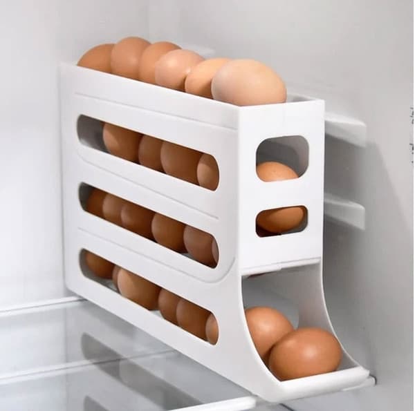 4-layer egg container for refrigerator, egg dispenser, egg holder, egg storage for 30 eggs 150 150