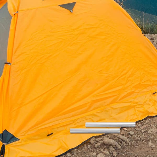 4 stk. teltstangsreparationsrør i aluminiumslegering til camping, vandring og sheltertilbehør