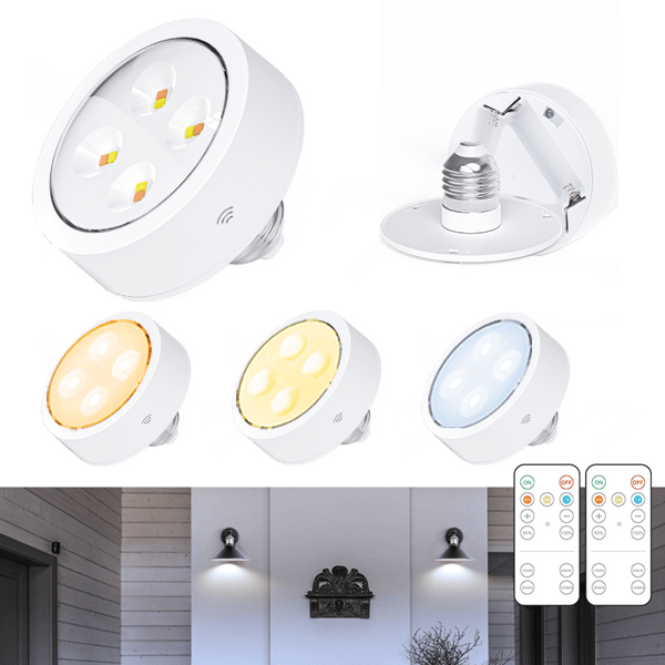 E26/E27 Rechargeable Light Bulb with Remote Control White 1 8.5x8.5x7.4 cm White 8.5x8.5x7.4 cm 8,5x8,5x7,4 cm White