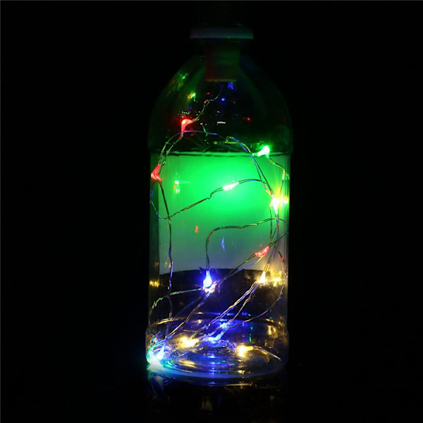 Vinflaskelampor, 10-pack Batteridrivna LED-formade Silvertrådsfärgade Mini-ljusslingor för DIY, Fest, Dekoration, Bröllop