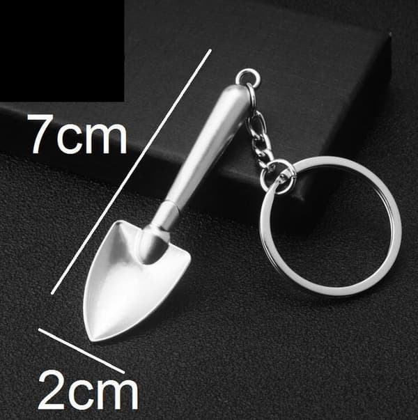 Nøkkelring spade aluminium