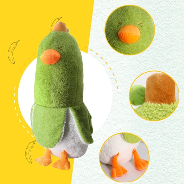 MerryXD Banana Duck Plush Toy Soft Stuffed Hugging Pillow, Cute