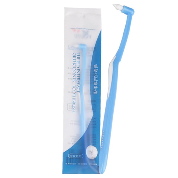 3st multifunktions interdentalborste Praktisk ortodontisk tandborste Special hår interdentalborste Blue 15.7X1cm