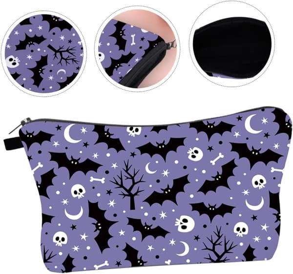 Travel Makeup Bag with Halloween Theme, Toiletry Bag with Ample Storage